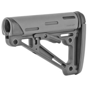 Hogue AR15 M16 Collapsible Buttstock Fits MilSpec BufferTube Gry