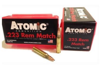 ATOMIC .223 REM 77GRAIN MATCH BTHP 50ROUNDS