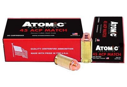 ATOMIC .45 ACP MATCH 185 GRAIN LEAD 50 ROUNDS