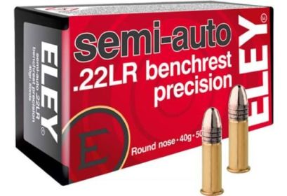 ELEY PRECISION .22 LR 40GRAIN SEMI AUTO 50ROUNDS