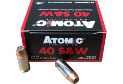 ATOMIC .40 S&W 155GRAIN BONDED JHP  20ROUNDS