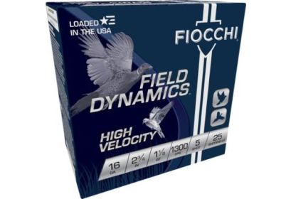 FIOCCHI 16 GAUGE  2.75" 1300FPS #5 25ROUNDS