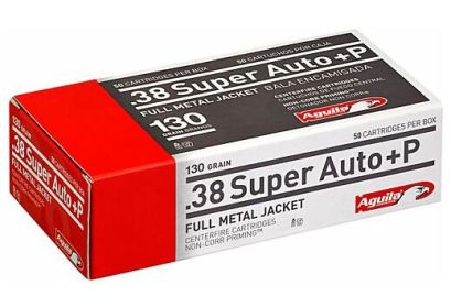 AGUILA .38 SUPER AUTO +P  130 GRAIN  50 ROUNDS