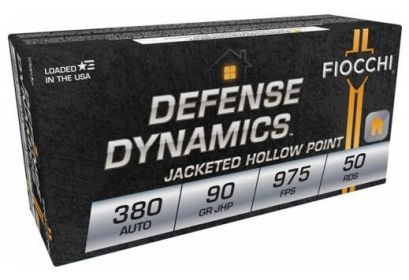 FIOCCHI .380 ACP  90GRAIN  JHP  50 ROUNDS