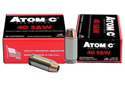 ATOMIC .40 S&W 180GRAIN  BONDED JHP 20ROUNDS