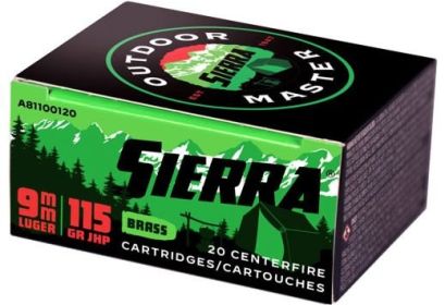 SIERRA OUTDOOR MASTER 9MM LUGER 115GRAIN 20ROUNDS