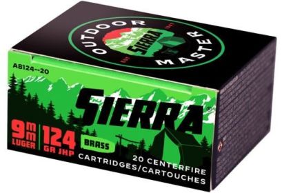 SIERRA  OUTDOOR MASTER 9MM LUGER 124GRAIN 20ROUNDS