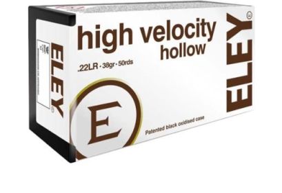 ELEY HIGH VELOCITY HP .22 LR 38 GRAIN 50 ROUNDS