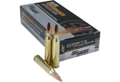 SIG .223 REMINGTON  77GRAIN OPEN TIP MATCH 20ROUNDS