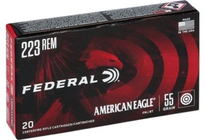 FEDERAL AE .223 REMINGTON 55GRAIN FMJ-BT 20ROUNDS