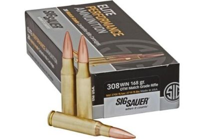 SIG .308 WINCHESTER/7.62X51 NATO 168 GRAIN  OTM  20 ROUNDS