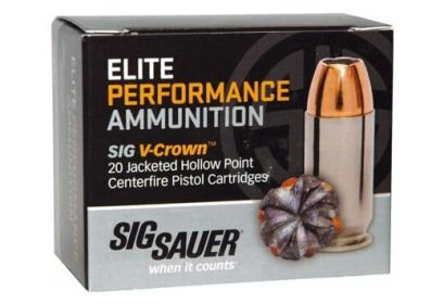 SIG .380 ACP 90GRAIN ELITE V-CROWN 20ROUNDS