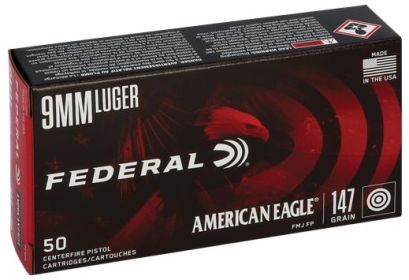 FEDERAL AE 9MM LUGER 147GRAIN 50ROUNDS