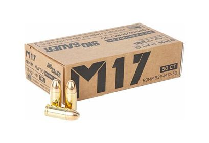 SIG M17 9MM LUGER+P 124GRAIN  FMJ  50ROUNDS