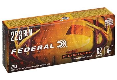 FEDERAL FUSION .223 REMINGTON  62GRAIN  20ROUNDS