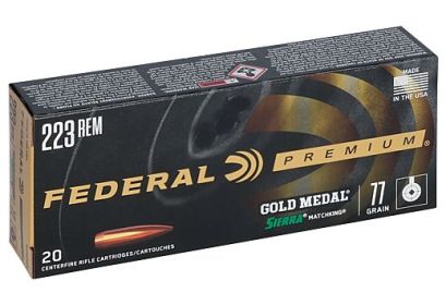 FEDERAL GOLD MEDAL .223 REMINGTON 77GRAIN 20ROUNDS