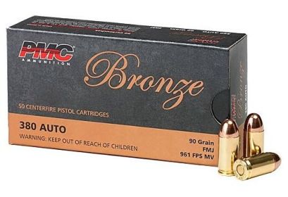 PMC .380 ACP 90GRAIN FMJ 50ROUNDS