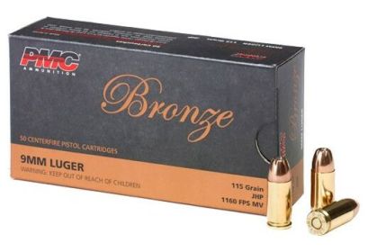 PMC 9MM LUGER 115GRAIN JHP  50ROUNDS