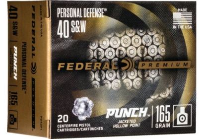 FEDERAL PUNCH .40 S&W 165GRAIN JHP 20ROUNDS