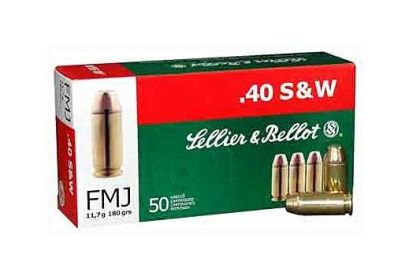 S&B .40 S&W 180GRAIN FMJ-RN  50ROUNDS