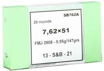 S&B 7.62X51 NATO / 308 WINCHESTER 147GRAIN FMJ 20ROUNDS