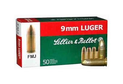 S&B 9MM LUGER 124GRAIN FMJ 50ROUNDS