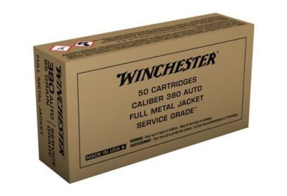 WINCHESTER SERVICE GRADE .380 ACP 95GRAIN 50ROUNDS