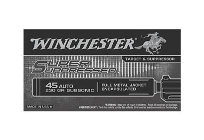 WINCHESTER SUPER SUPRESSOR .45 ACP 230GRAIN 50ROUNDS