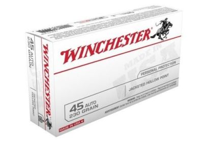 WINCHESTER USA .45 ACP 230GRAIN JHP 50ROUNDS