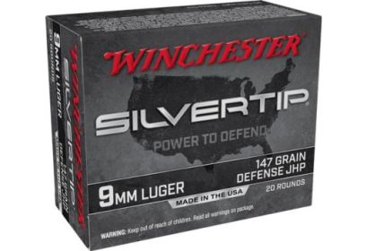 WINCHESTER SILVERTIP 9MM LUGER 147GRAIN 20ROUNDS