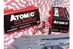 ATOMIC 9MM LUGER SUBSONIC 147GRAIN 50ROUNDS